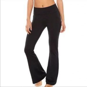 GAIAM Pure Black High Rise Wide Leg In Studio Leggings S